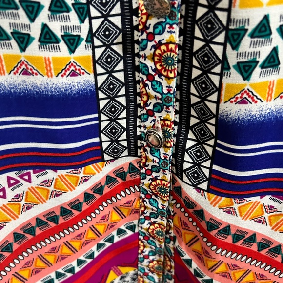 John Mark Aztec Print Sleeveless Tunic Large - Picture 2 of 8